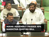 Maha Assembly passes 10% Maratha quotas bill; oppn says 'may not help community'
