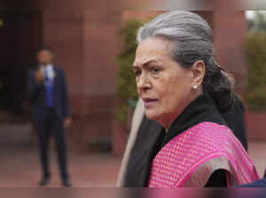 New Delhi: Congress MP Sonia Gandhi at Parliament House complex during the Budge...