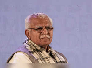 New Delhi: Haryana Chief Minister Manohar Lal during the Global Business Summit ...