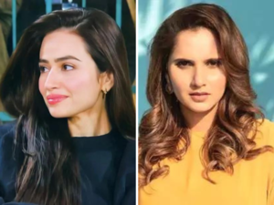 Crowd chants 'Sania Mirza' as Shoaib Malik's third wife Sana Javed cheers for cricketer in PSL 2024::Image
