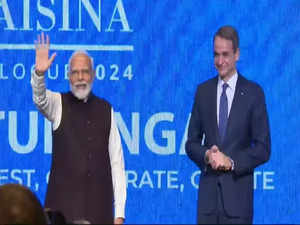PM Modi, Greek PM Mitsotakis attend ninth Raisina Dialogue in Delhi