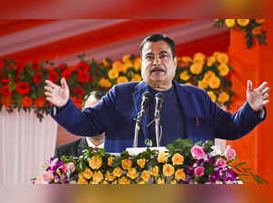 Haridwar: Union Minister for Road Transport & Highway Nitin Gadkari speaks durin...