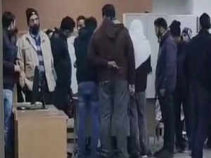 Medical examination of Hizbul Mujahideen terrorist Javed Mattoo being done at Safdarjung Hospital Delhi