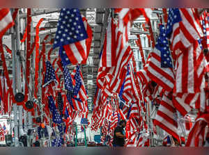 U.S. flags are manufactured at Valley Forge Flag’s manufacturing facility in South Carolina