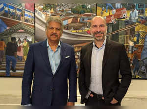 Anand Mahindra and Uber CEO Dara Khosrowshahi