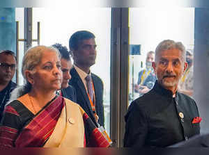 New Delhi: Union Finance Minister Nirmala Sitharaman and External Affairs Minist...