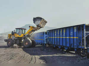 **EDS: IMAGE VIA NTPC; WITH STORY** New Delhi: An earthmover offloads coal into ...