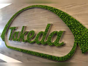 FILE PHOTO: A Takeda logo is seen in its research hub in Cambridge