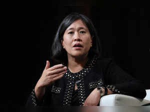 U.S. Trade Representative Katherine Tai speaks during the Axios BFD event in New York