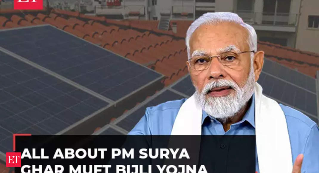 Cabinet approves PM Surya Ghar Muft Bijli Yojna: All about Modi govt’s rooftop solar scheme – The Economic Times Video