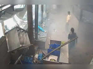 **EDS: GRAB VIA PTI VIDEO** Bengaluru: Staff and customers at Rameswaram Cafe af...