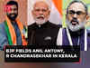 LS Polls 2024: BJP fields Anil Antony, Rajeev Chandrasekhar in Kerala eyeing victory