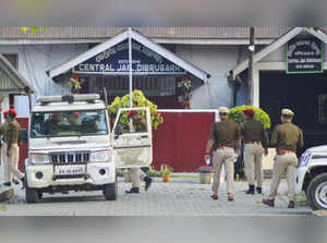Dibrugarh: Assam Police personnel arrive at the Central Jail to interrogate Wari...