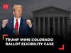 Trump wins Colorado ballot eligibility case at US Supreme Court, keeps him on 2024 primary ballots