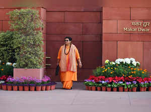 New Delhi, Feb 7 (ANI): Bharatiya Janata Party (BJP) MP Pragya Singh Thakur at t...