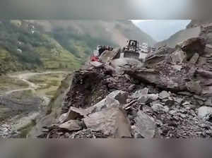 Highway landslide