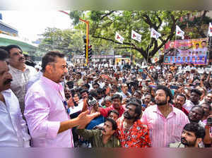 Chennai: Makkal Needhi Maiam (MNM) chief Kamal Haasan during party's foundation ...