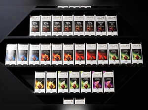 FILE PHOTO: Chocolates are displayed during the annual news conference of Swiss chocolatier Lindt & Spruengli in Kilchberg