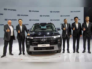 New Delhi: Hyundai Motor India MD & CEO Unsoo Kim, Hyundai Motor India COO Tarun...