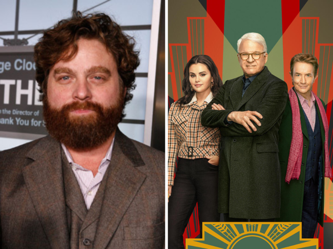 Zach Galifianakis and the cast of 'Only Murders in the Building'