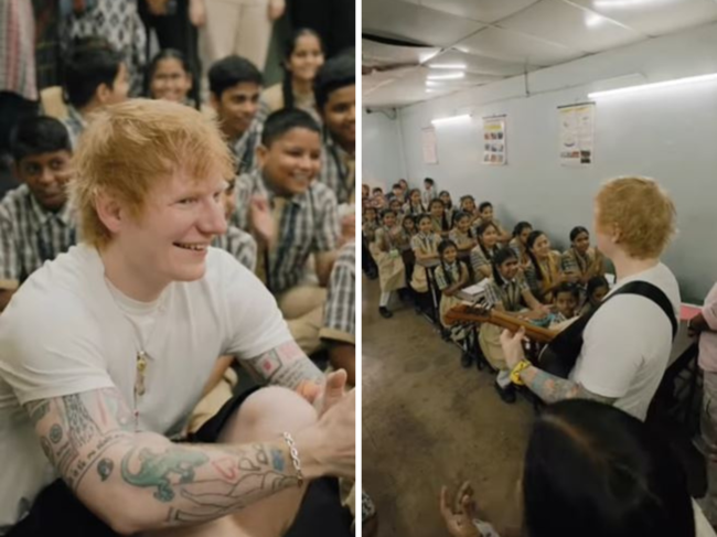 Ed Sheeran in Mumbai schools