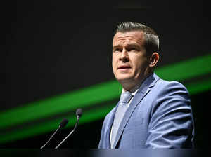 World Anti-Doping Agency (WADA) Polish President Witold Banka delivers a speech at the opening of the two-day annual symposium in Lausanne, on March 12, 2024.