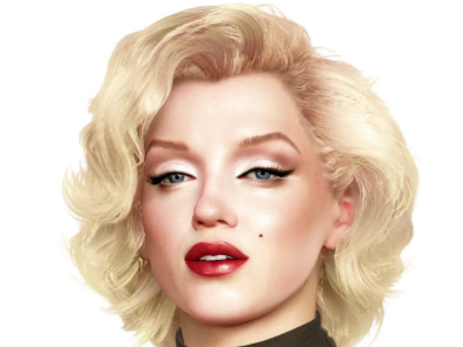 An image of Marilyn Monroe generated by artificial intelligence (AI).