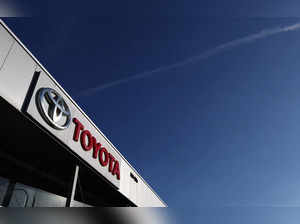 A Toyota logo is pictured in Brussels
