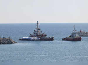 Rescue vessel Open Arms departs from the port of Larnaca with humanitarian aid for Gaza