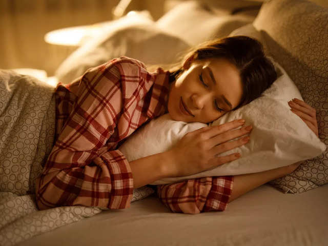 Young Woman Sleeping In Bed At Night Stock Photo - Download Image Now -  Sleeping, Women, One Woman Only - iStock