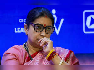 Mumbai: Union Minister of Women and Child Development Smriti Irani during a conf...