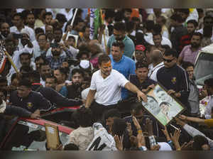 Bhopal: Congress leader Rahul Gandhi during 'Bharat Jodo Nyay Yatra', in Ujjain,...