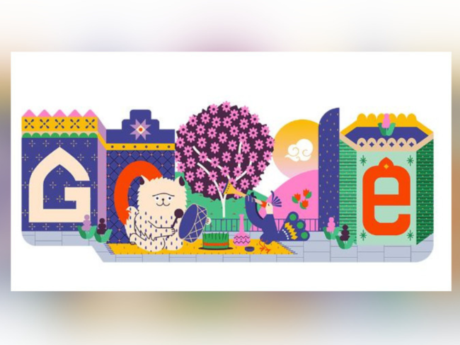 Google doodle for Nowruz 2024