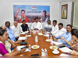 Mumbai: Maharashtra Congress President Nana Patole chairs the party's core commi...