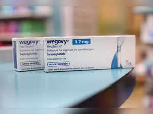 FILE PHOTO: Boxes of Wegovy made by Novo Nordisk are seen at a pharmacy in London