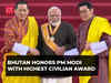 PM Modi conferred with Bhutan’s highest civilian honour of the Order of 'Druk Gyalpo'