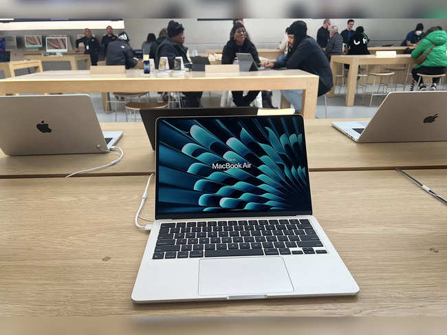 Apple products are displayed at an Apple store on March 21, 2024 in Chicago, Illinois.