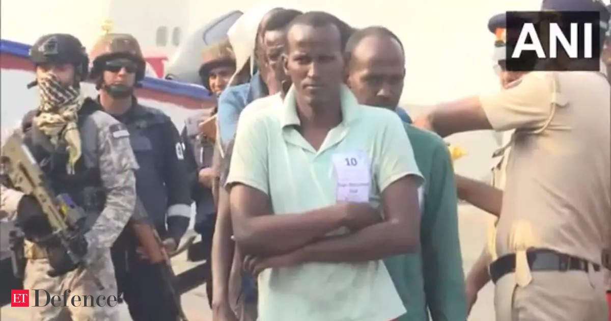 Indian Navy brings 35 Somali pirates who hijacked merchant vessel MV Ruen to Mumbai for trial