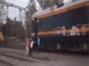 Railway employees seen pushing train coach after malfunction in UP's Amethi. Check video here