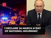 Putin vows retribution for 'barbaric' Moscow attack, declare 24 March a day of national mourning