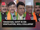Himachal: Rebel Congress MLAs after joining BJP, say 'HP Govt is on ventilator, will collapse'