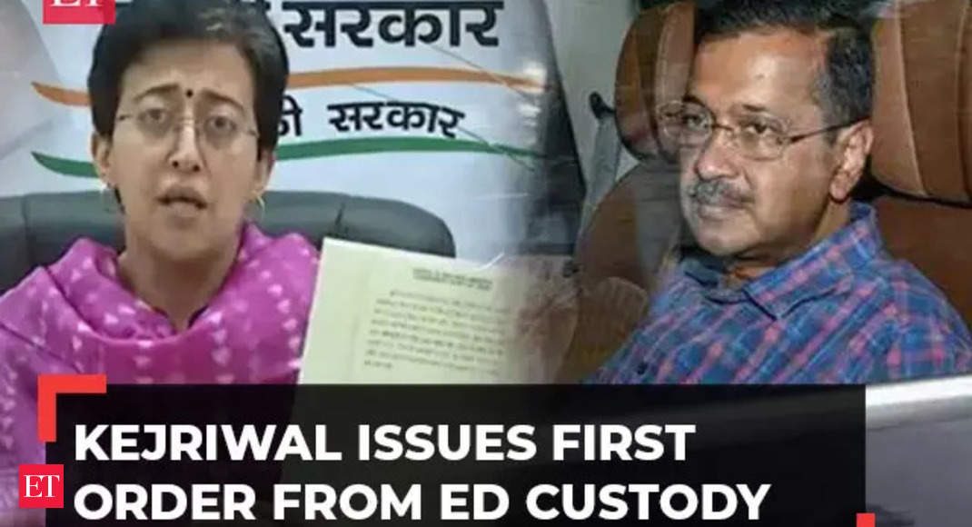 Arvind Kejriwal: Delhi CM Arvind Kejriwal addressed water, sewer issues from ED custody, says AAP minister Atishi - The Economic Times Video | ET Now