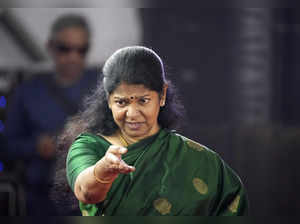 Chennai: DMK MP Kanimozhi during the inauguration of the Chennai Sangamam at Isl...
