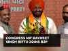Congress MP Ravneet Singh Bittu from Punjab's Ludhiana joins BJP ahead of LS elections