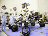 Curiosity rover during inspections