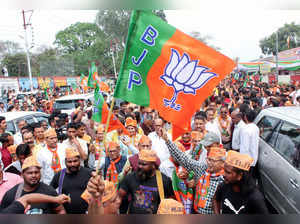 Pauri Garhwal, Mar 26 (ANI): Bharatiya Janata Party (BJP) supporters during the ...