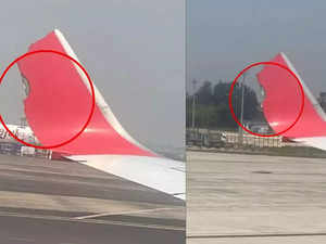 indigo plane hits air india express aircraft