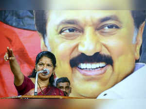 Tirunelveli: DMK leader Kanimozhi addresses the ‘Urimaigalai Meetka Stalinin Kur...
