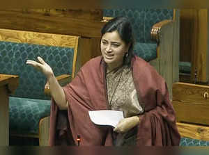 **EDS: VIDEO GRAB VIA SANSAD TV** New Delhi: Amravati MP Navneet Rana speaks in ...
