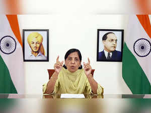 New Delhi, Mar 27 (ANI): Delhi Chief Minister Arvind Kejriwal's wife, Sunita Kej...